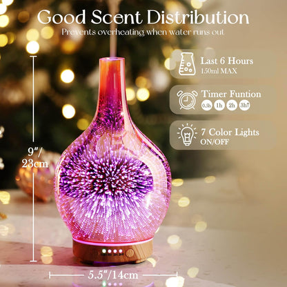 150Ml Handmade Essential Oil Diffuser 6H Runtime